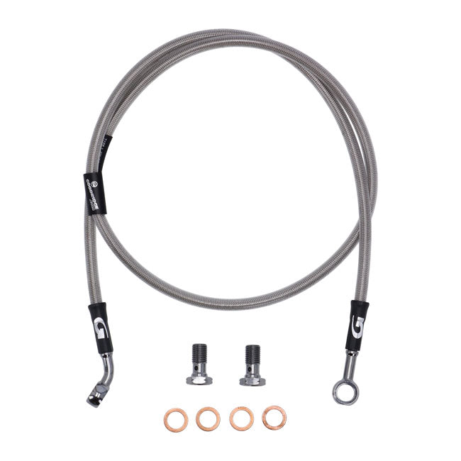 MCS by Goodridge Brake Line Front, Stainless Clear Coated – 2004–2013 XL Sportster