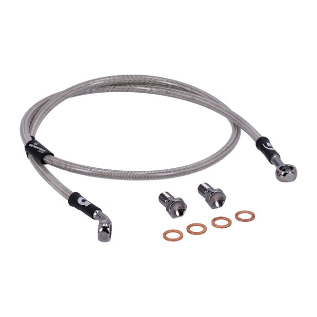 MCS by Goodridge Brake Line Front, Stainless Clear Coated – 2004–2013 XL Sportster