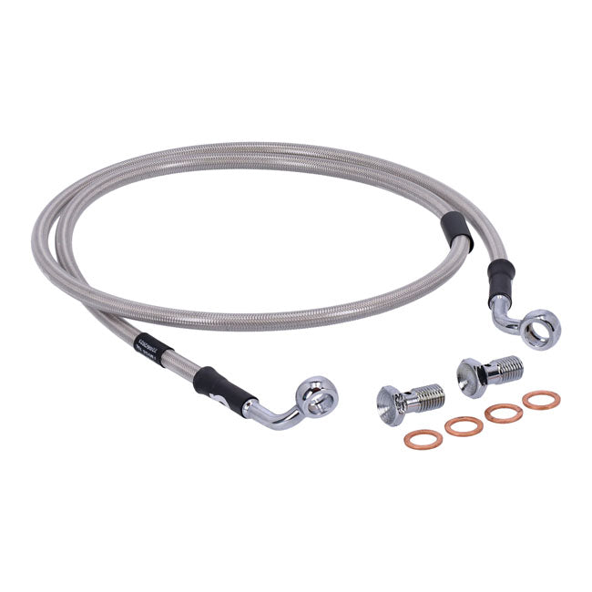 MCS by Goodridge Brake Line Front, Stainless Clear Coated – 2005–2010 XL883L Sportster Low…