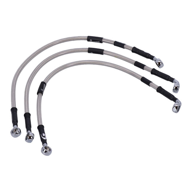 MCS by Goodridge Brake Line Front, Stainless Clear Coated – 1996–2003 XL1200S Sportster Sport