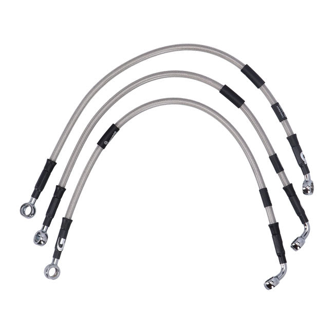 MCS by Goodridge Brake Line Front, Stainless Clear Coated – 1996–2003 XL1200S Sportster Sport