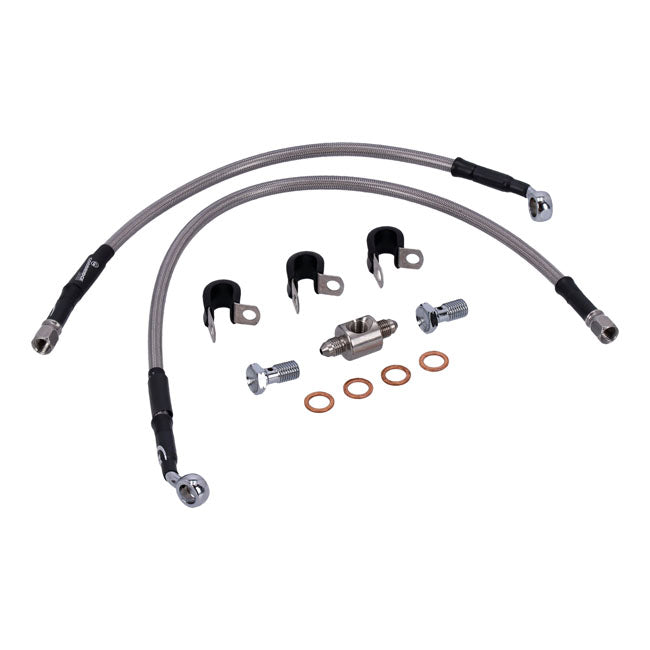 MCS by Goodridge Brake Line Rear, Stainless Clear Coated – 2004–2013 XL Sportster