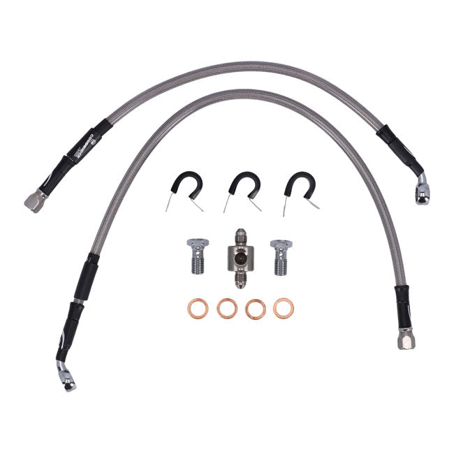 MCS by Goodridge Brake Line Rear, Stainless Clear Coated – 2004–2013 XL Sportster
