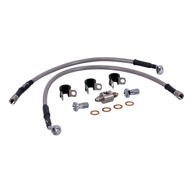 MCS by Goodridge Brake Line Rear, Stainless Clear Coated – 2004–2013 XL Sportster