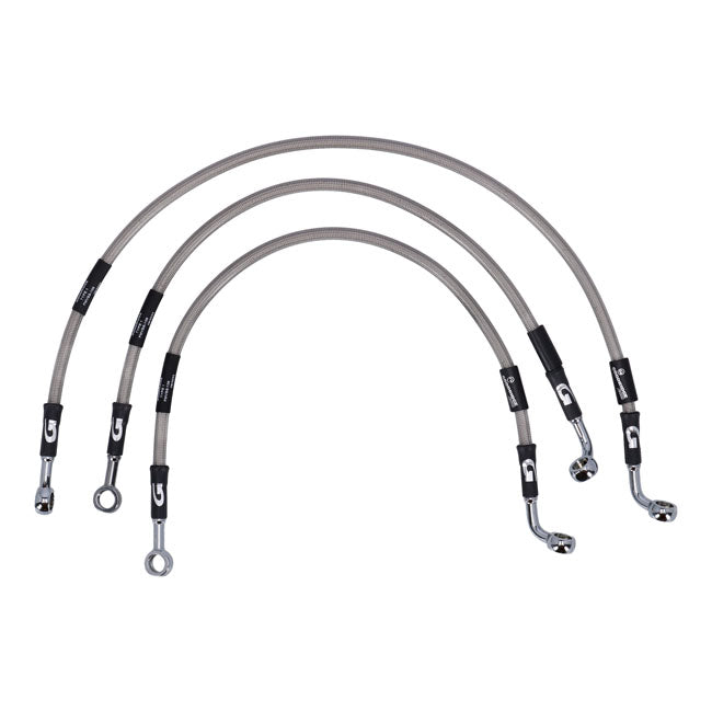 MCS by Goodridge Brake Line Front, Stainless Clear Coated – 2001–2005 VRSCA V-Rod
