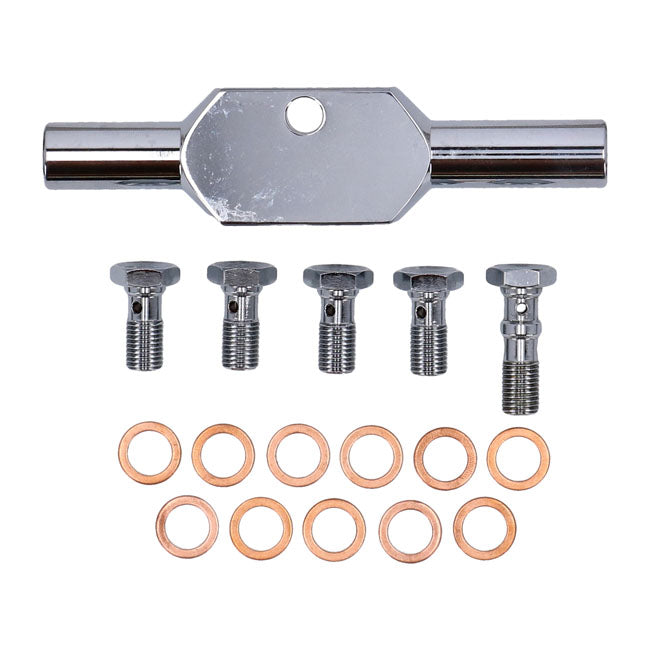 MCS by Goodridge Brake Line Front, Stainless Clear Coated – 2001–2005 VRSCA V-Rod