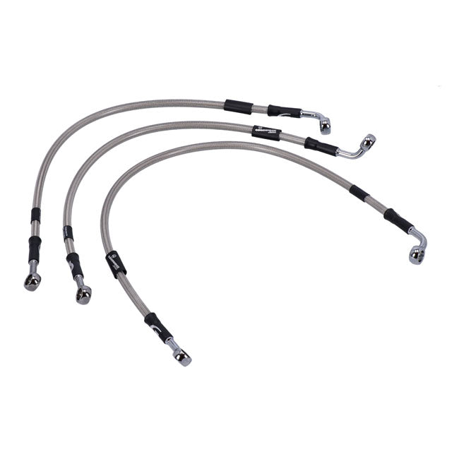 MCS by Goodridge Brake Line Front, Stainless Clear Coated – 2006–2007 VRSCA V-Rod; 2008–2009 VRSCAW…