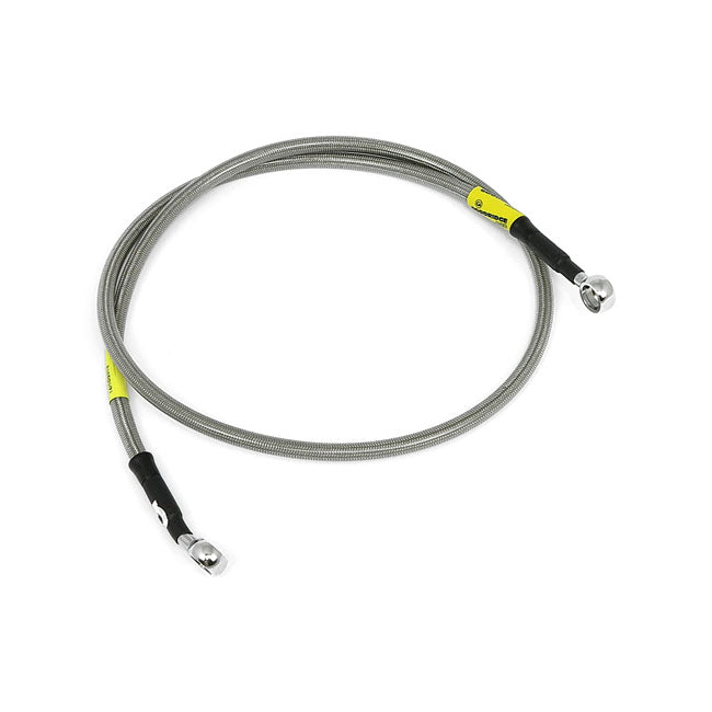 MCS by Goodridge Brake Line Front, Stainless Clear Coated – 2011–2016 FLSTC Heritage Classic with…