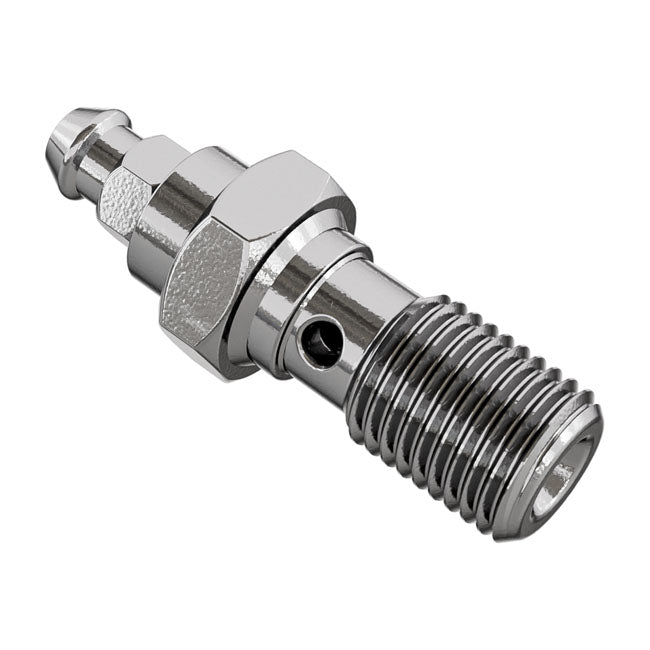 Goodridge M10 X 1.00 Banjo Bolt W/Bleed Nipple. Stainless