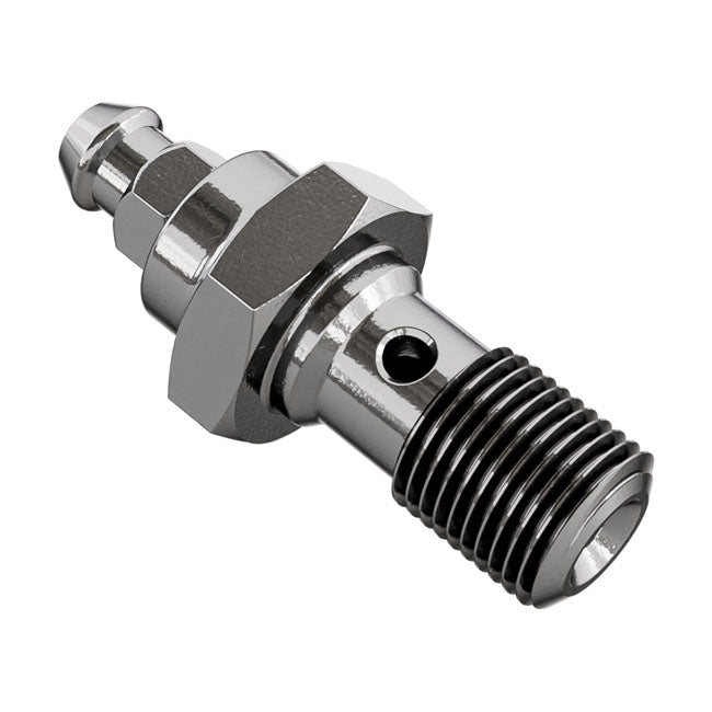 Goodridge 3/8-24 Banjo Bolt W/Bleed Nipple. Stainless Steel