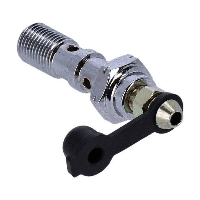 M10 x 1.00 double banjo bolt with bleed nipple