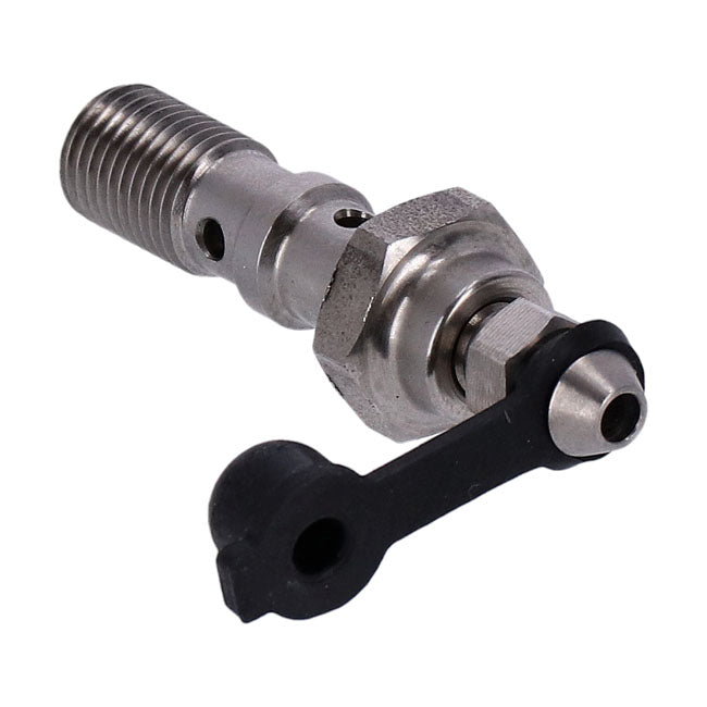 Goodridge 3/8-24 Double Banjo Bolt with Bleed Nipple