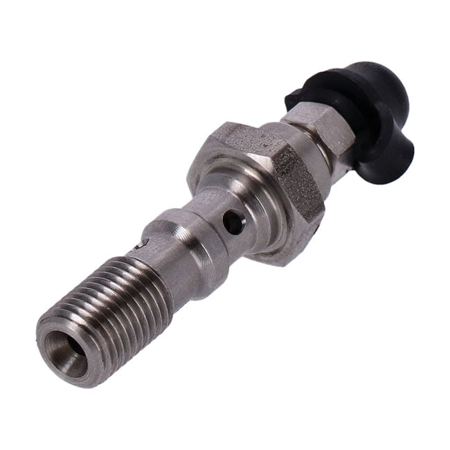 Goodridge 3/8-24 Double Banjo Bolt with Bleed Nipple