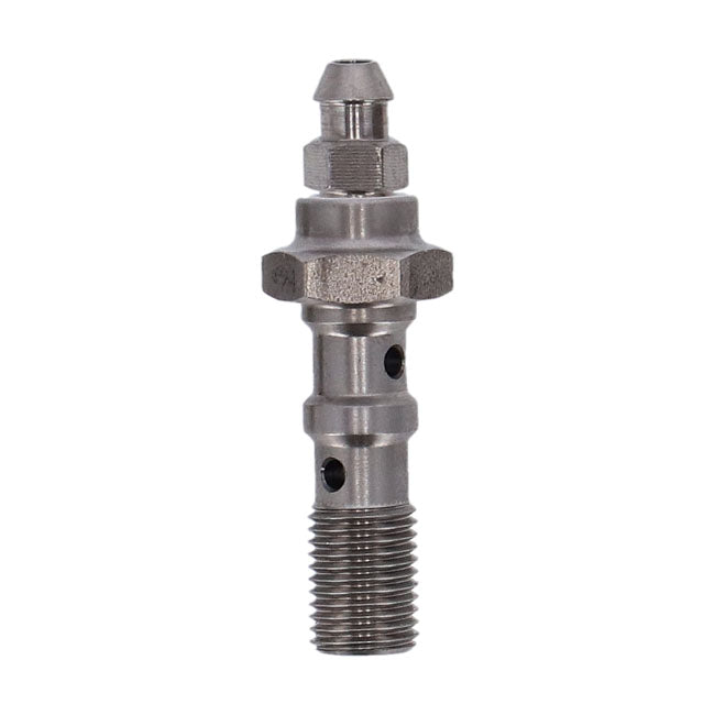 Goodridge 3/8-24 Double Banjo Bolt with Bleed Nipple