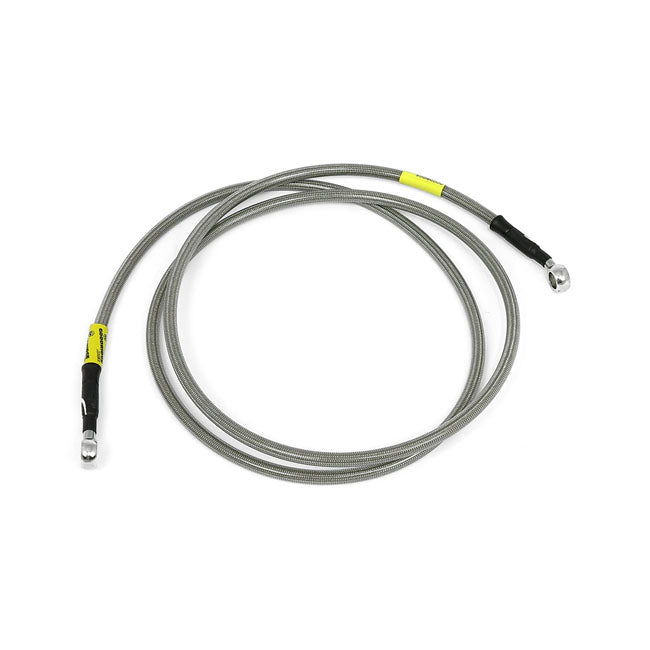 Goodridge ABS Brake Line Upper Front, Stainless Clear Coated – 2009–2013 FLH; FLT with ABS
