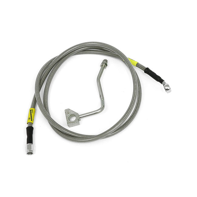 MCS by Goodridge Brake, Line Front, Stainless Clear Coated – 2014–2016 FLT/Touring