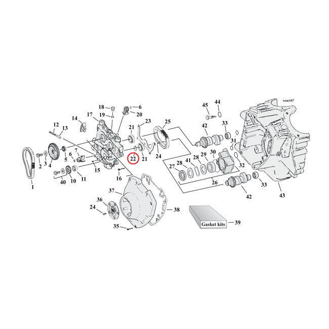 MCS Ret. Ring, Cam Ball Bearing – 1999–2006 Twin Cam A/B