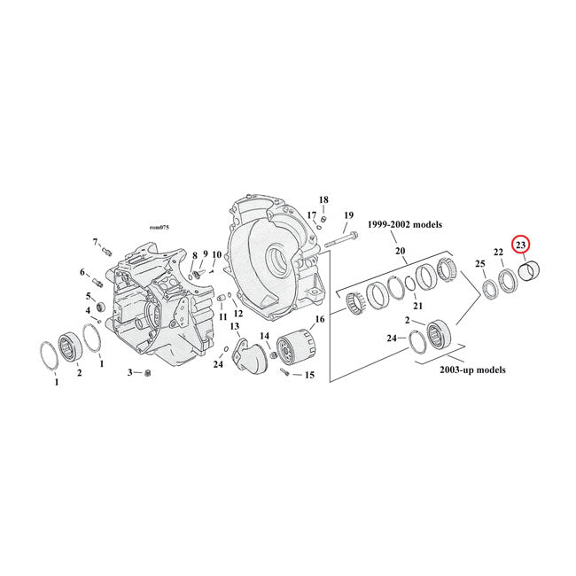 MCS Spacer, Sprocket Shaft – 2000–2002 Dyna; 2000 Softail