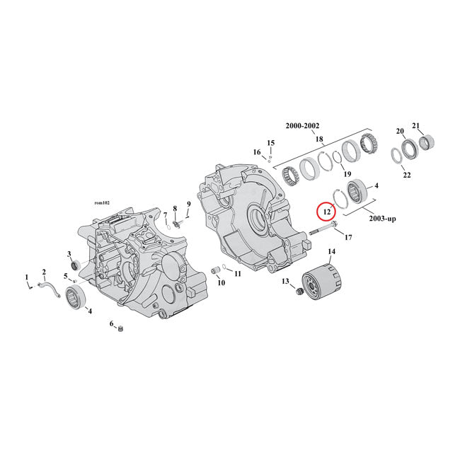 MCS Retaining Rings, Pinion/Sprocket Shaft Bearing – Pinion Shaft: 2017–2026 M8; 2003–2017…