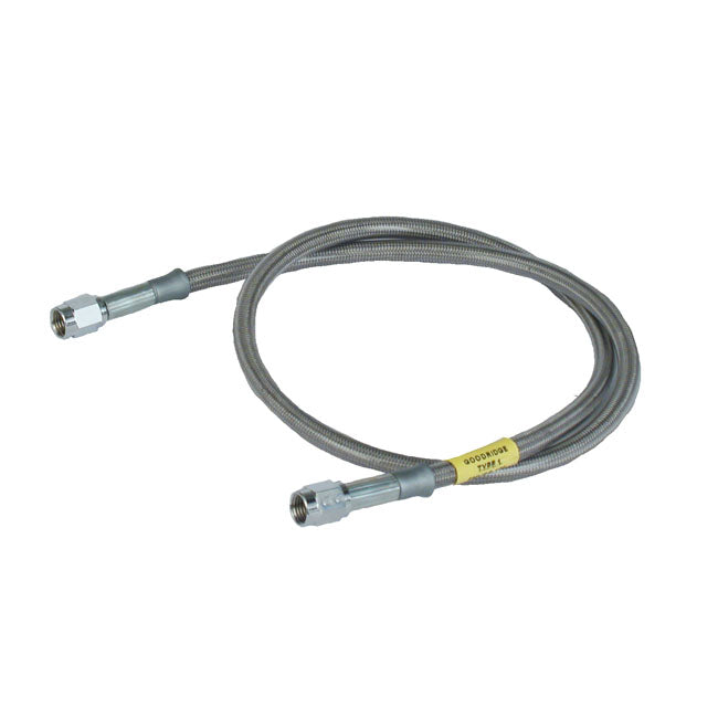 Goodridge Brake Line Kit Clear Coated Stainless, 30" Long – Custom and Stock Applications