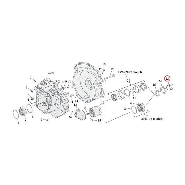 MCS Spacer, Sprocket Shaft – 2003–2006 Softail