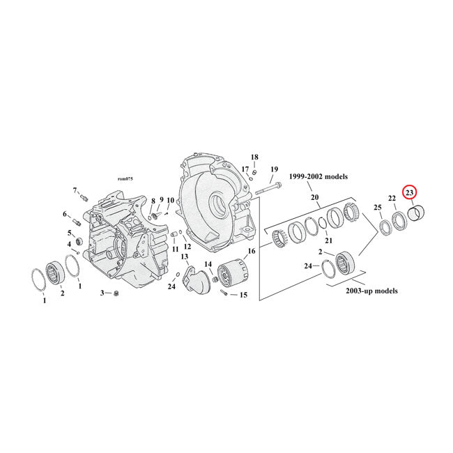 MCS Spacer, Sprocket Shaft – 2007–2013 Softail; 2006–2013 Dyna…