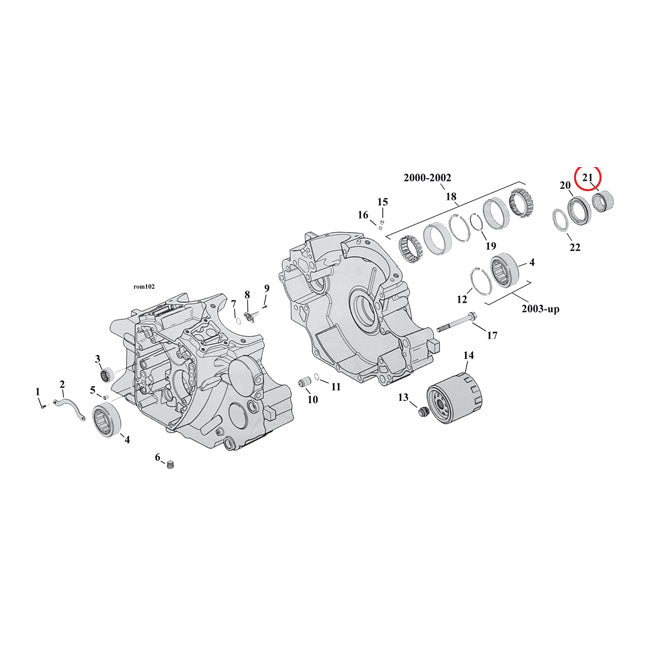 MCS Spacer, Sprocket Shaft – 2007–2013 Softail; 2006–2013 Dyna…
