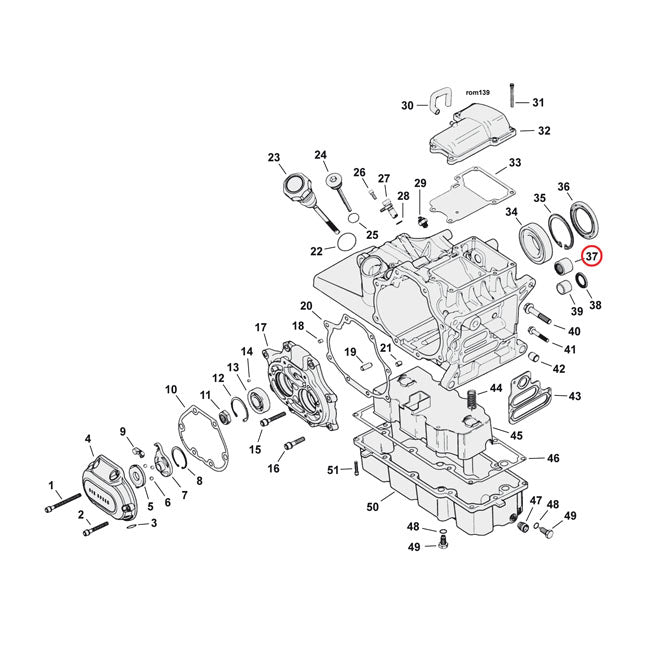 MCS Needle Bearing Transmission, Closed End – 2007–2026 Softail; 2006–2017 Dyna…