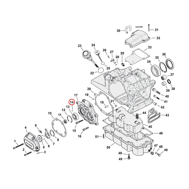 MCS Dowel Pin, Transmission Bearing Housing / Primary – Transmission: 2006–2017 Dyna; 2007–2026…