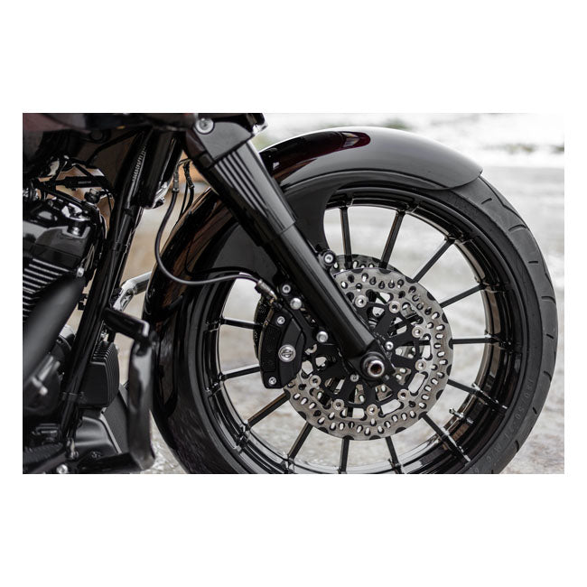 Killer Custom ''Wrapper'' Front Fender, 18 X 5.50 Fat Wheels – 2014–2025 FLT/Touring with 921653 Slash…
