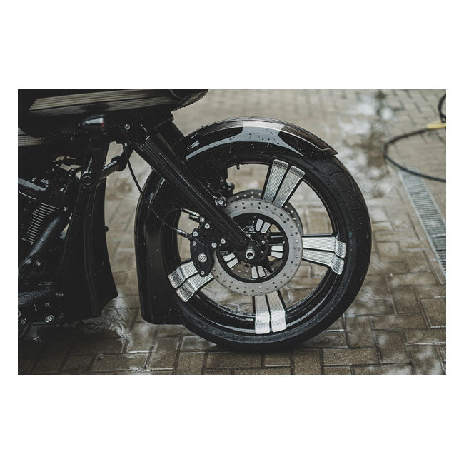 Killer Custom ''Bulldog'' Front Fender, 23 X 5.50 Fat Wheels – 2014–2025 FLT/Touring. with 23" X 5.50…