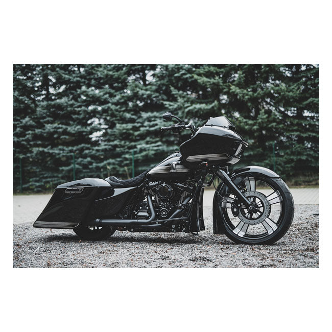 Killer Custom ''Bulldog'' Front Fender, 23 X 5.50 Fat Wheels – 2014–2025 FLT/Touring. with 23" X 5.50…