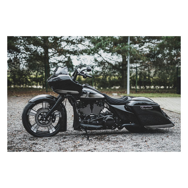 Killer Custom ''Bulldog'' Front Fender, 23 X 5.50 Fat Wheels – 2014–2025 FLT/Touring. with 23" X 5.50…
