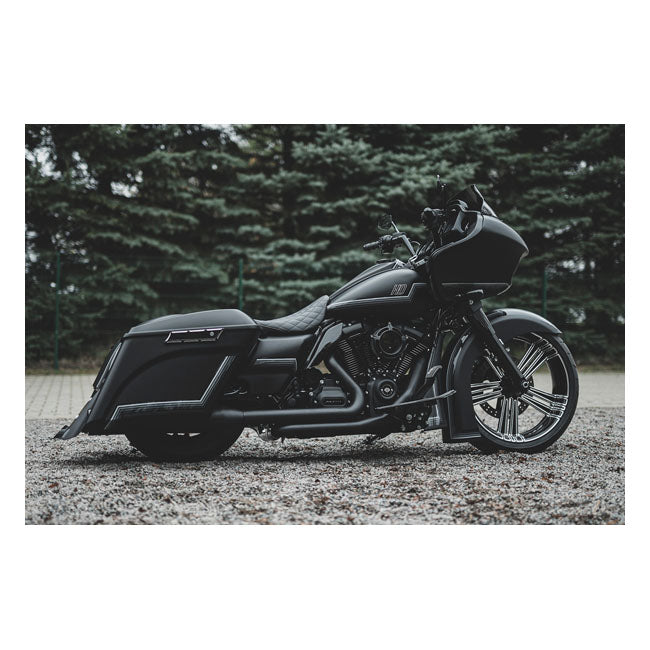Killer Custom ''Bulldog'' Front Fender, 5.5 X 21 Fat Wheels – 2014–2025 FLT/Touring. with 21" X 5.5…