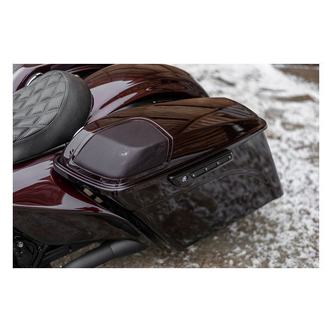 Killer Custom Saddlebag Latch Inserts. Black – 2014–2025 FLT/Touring