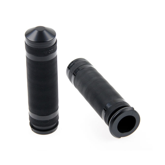 Cult-Werk 1" / 25.4mm Grooved Handlebar Grips. Black – 2008–2025 H-D with E-throttle