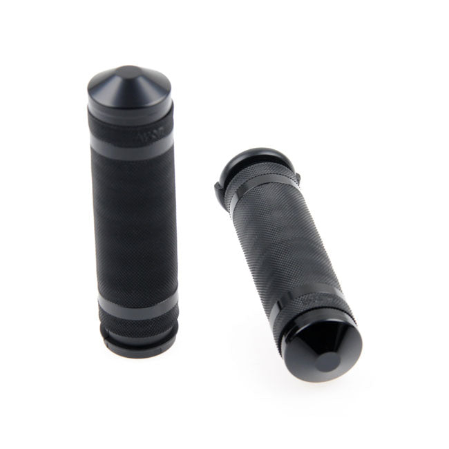 Cult-Werk 1" / 25.4mm Grooved Handlebar Grips. Black – 2008–2025 H-D with E-throttle