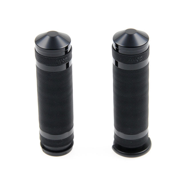 Cult-Werk 1" / 25.4mm Grooved Handlebar Grips. Black – 2008–2025 H-D with E-throttle