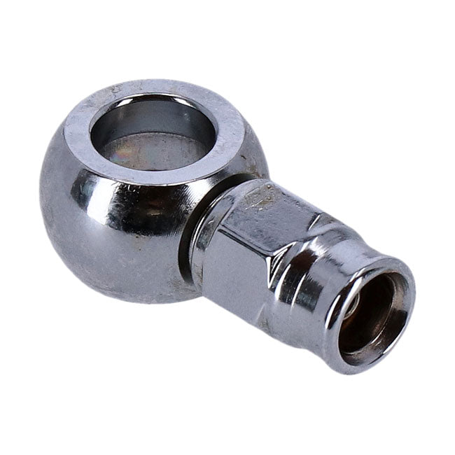 Goodridge, 3/8" (10mm) Banjo Fitting Short Neck. Chrome