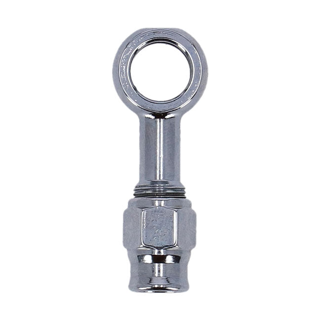 3/8" (10mm) banjo fitting straight. Chrome