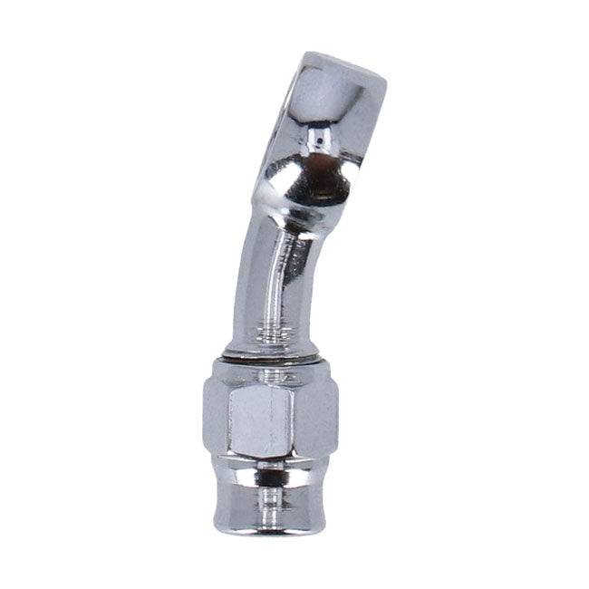 Goodridge, 3/8" (10mm) Banjo Fitting 20 Degree Bend. Chrome