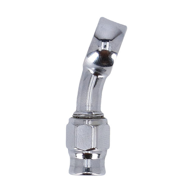 Goodridge, 7/16" (11mm) Banjo Fitting 20 Degree Bend. Chrome