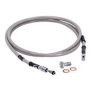 Goodridge Hydraulic Clutch Line Kit 70", Clear Coated – H-D with 7/16-20 Threaded Transm. End…