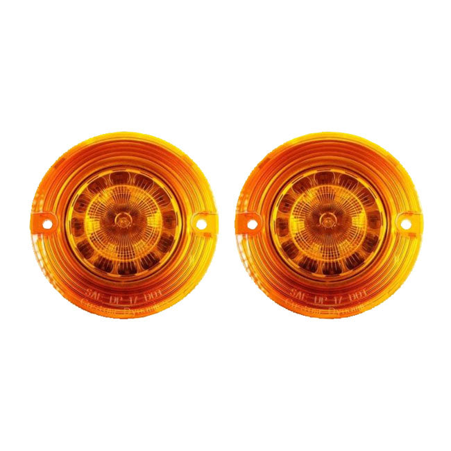 Custom Dynamics Probeam® LED Turn Signal Inserts. FR/RR – H-D with Flat Pancake Style Turn Signals…