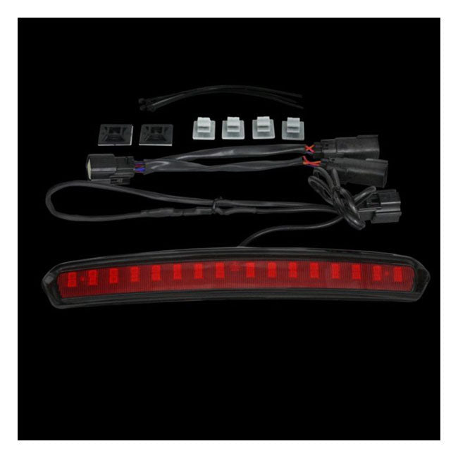 Custom Dynamics Tour-Pak® Lid Light. Black, Red Lens – 2014–2025 FLT/Touring with Stock LED…