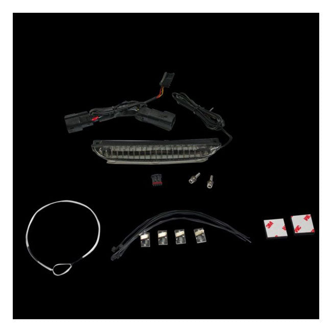 Custom Dynamics Luggage Rack LED Light Bar. Smoke Lens – 2014–2025 Touring with OEM Air Wing…
