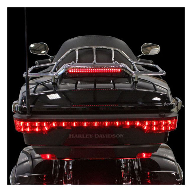 Custom Dynamics Tour-Pak Luggage Rack LED Light Bar. Red – 2014–2025 FLT/Touring with OEM or Add-on…