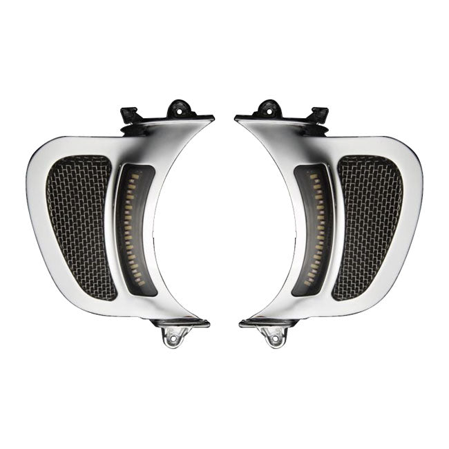 Custom Dynamics Road Glide LED Vent Inserts. Chrome – 2015–2023 FLTR Road Glides; 2024 FLTRK…