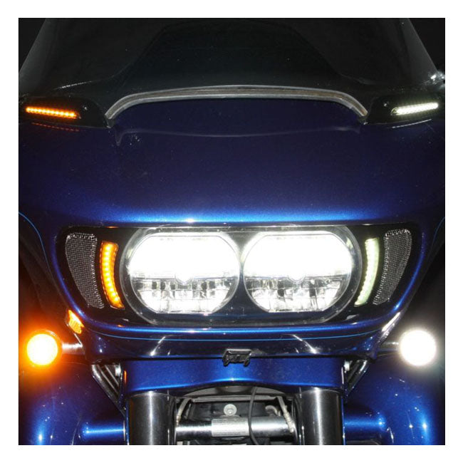 Custom Dynamics Road Glide LED Vent Inserts. Black – 2015–2023 FLTR Road Glides; 2024 FLTRK…