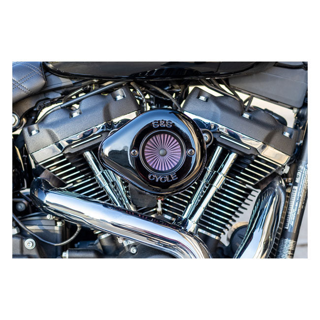 S&S ''Air Stinger Stealth'' Air Cleaner Kit. Teardrop, Black – 2018–2024 Softail; 2017–2025…